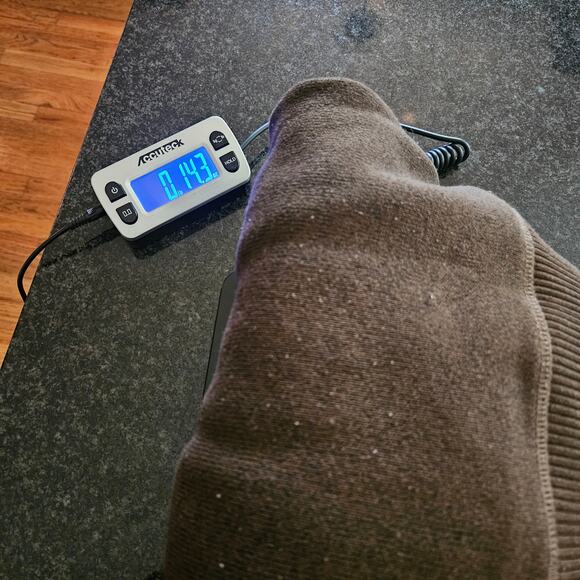 GH Bass & Co Mens Brown Henley Hooded Sweater Elbow Patches Y2K Size S - Picture 13 of 13